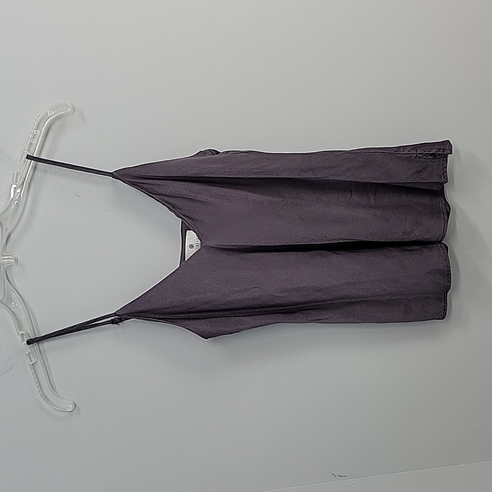 Socialite Gray V-neck Silky sheen Cami xs